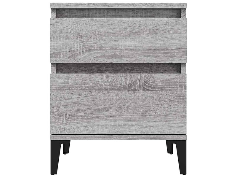  Lot de 2 table de chevet chanmbre, table d'appoint sonoma gris 40x35x50 cm  - Conforama E