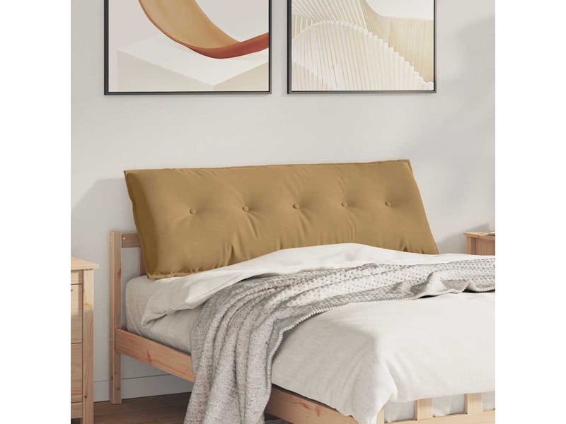Coussin de dos, coussin de dossier marron 140 x 50 cm tissu en velours côtelé cf54799 - Conforama B