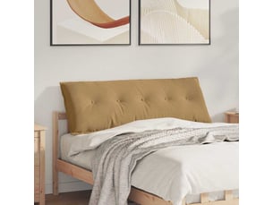 Coussin de dos, coussin de dossier marron 140 x 50 cm tissu en velours côtelé cf54799