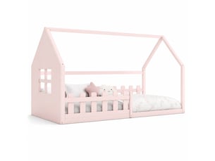 Lit cabane 90x200 cm STILVORA   coloris rose
