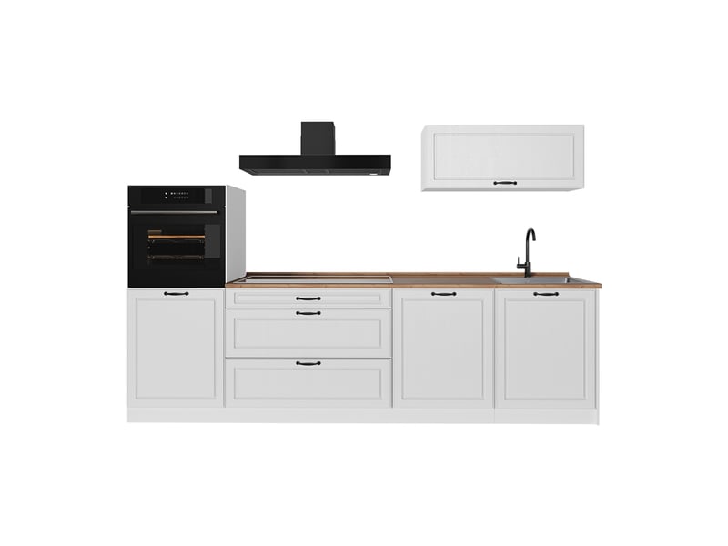 Vicco cuisine, blanc campagneblanc, 280cm sans plan de travail - Conforama A