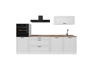 Vicco cuisine, blanc campagneblanc, 280cm sans plan de travail