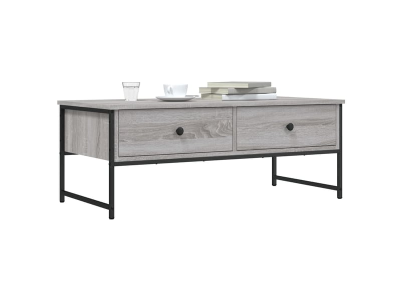  Table basse - table de salon - table à thé sonoma gris 101x49x39,5 cm bois d'ingénierie  - Conforama B