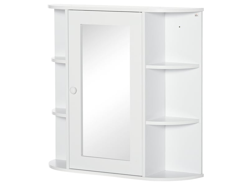  Armoire de toilette murale avec miroir et 8 compartiments homvra  - Conforama A