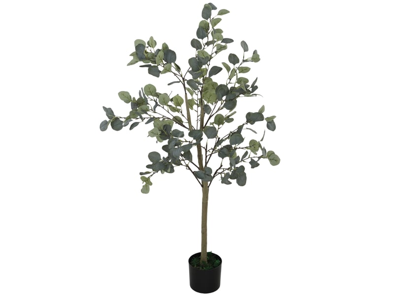 Eucalyptus artificiel décoratif, 150 cm, eucalyptus synthétique avec 230 feuilles en pot pour usage intérieur, vert  - Conforama A