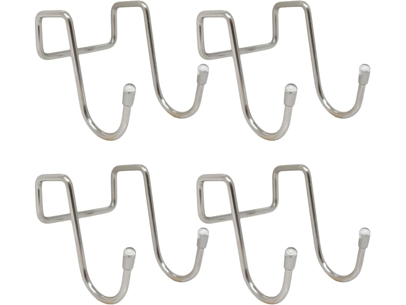  Ces quatre crochets en s à double tête sont fabriqués en acier inoxydable et conviennent à des endroits tels que les salles de bains et les cuisines, gris  - Conforama A