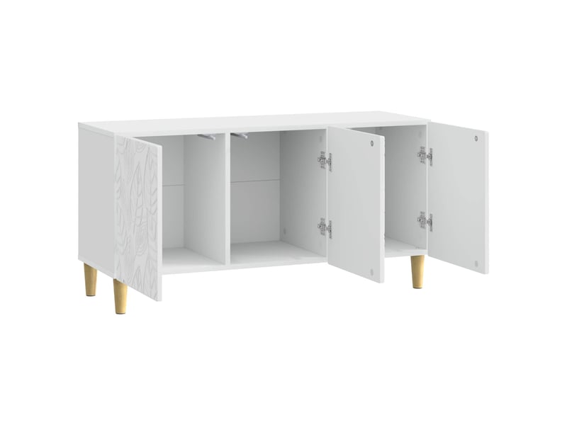  Meuble tv - banc tv - meuble de rangement 99 x 34,5 x 50 cm blanc brillant bois d'ingénierie  - Conforama D