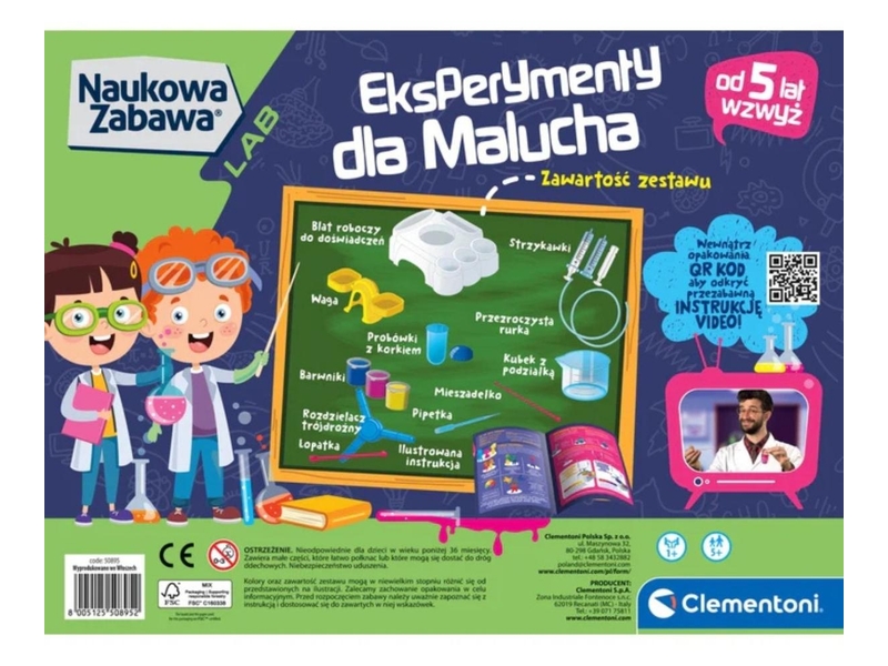  Coffret scientifique clementoni 50895 science  and  jeu - expériences pour les petits 8005125508952 - Conforama B