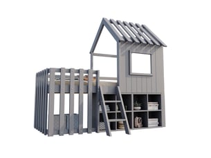 Lit mezzanine 90x200 cm BGSRYAO   coloris blanc