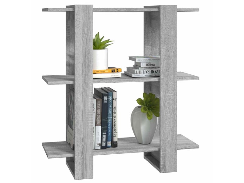  Bibliothèque, séparateur de pièce sonoma gris 80x30x87 cm  - Conforama D