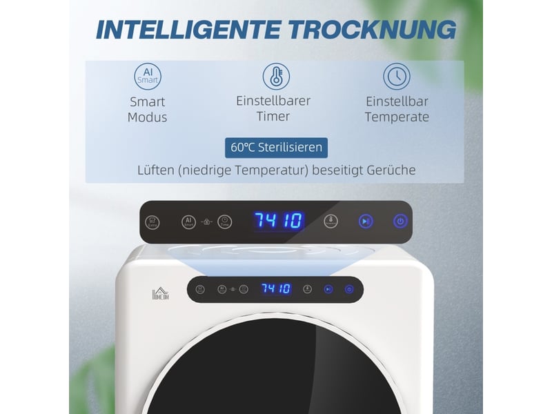Sèche-linge - 3 kg - programmes de séchage - stainless steel - blanc - 49 x 43 x 61 cm - pose libre - linge quotidien B61-010V90WT - Conforama E