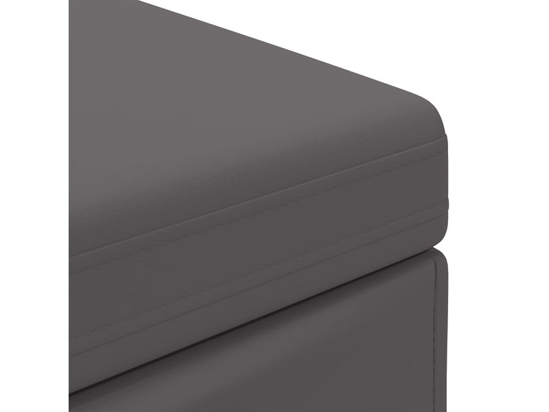  Tabouret bas, ottoman gris 41x41x40 cm  - Conforama E