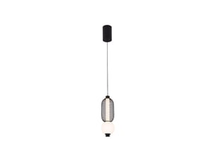 Fabrilamp mimosa, suspension, moderne, led, 9 w, 990 lm, 4000 k, noir, 60-200 x 15 x 15 cm