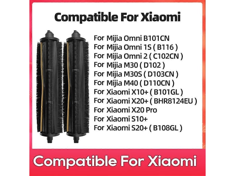  For h40, m40, m30s, m30 robot vacuum x10+, x20+, s10+, s20+, x20 pro, c102cn, b116 tricut brush parts 2pc  - Conforama C