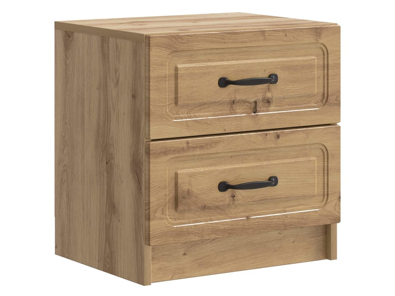 Table de chevet - cabinet de chevet - table de nuit 2 pièces chêne artisanal 43 x 34,5 x 44,5 cm - Conforama D