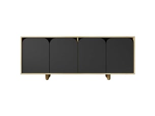 Buffet 4 porte(s)  0 tiroir(s) HANAH HOME  - 180 cm coloris gris 