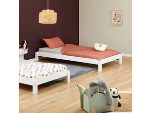 IDIMEX - LIT SIMPLE POUR ADULTE NIZZA 120X190 CM 1 PLACE ET DEMI / 1 PERSONNE, AVEC SOMMIER ET Pieds En Metal Chrome Tissu Capitonne Noir 26168839 3004347 Produit