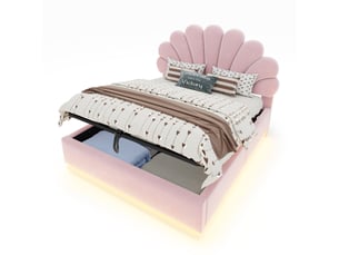 Lit coffre 140x200 cm <strong>HAUSS SPOLE</strong>  <strong></strong> coloris rose
