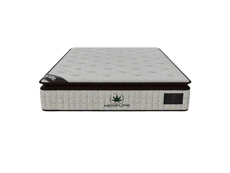  Matelas natural hempure 180x200 cm hauteur 30 cm latex synthétique micro-ressorts ensachés 7 zones soutien équilibré  - Conforama E