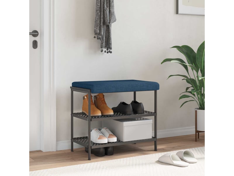 Coussin de banc, coussin d'assise, coussin de canapé tissu bleu profondeur 35 cm cf53775 - Conforama B