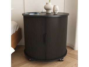 Table basse rond(e) coloris noir MIVRAY - 60 cmx60 cm