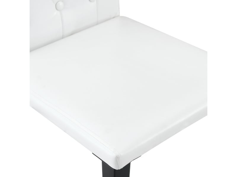 Lot de 4 chaises de salle à manger noir et blanc - design luxe léger, pieds métal noirs - cuisine européenne - Conforama E
