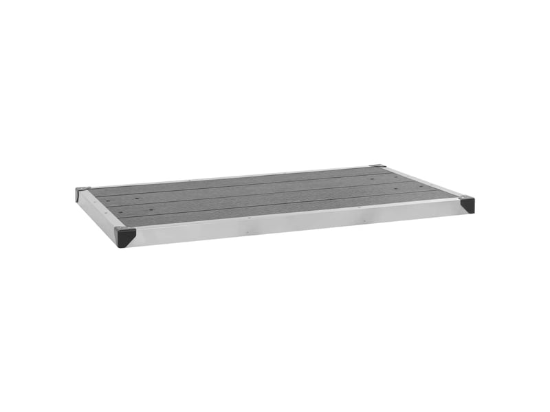  Receveur de douche extérieur receveur de base de douche de jardin receveur de douche de terrasse piscine wpc acier inoxydable 110 x 62 cm gris 02_0001983  - Conforama B