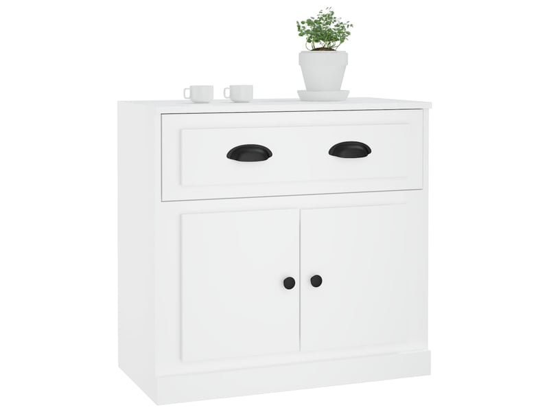  Buffet - bahut - meuble de rangement blanc 70x35,5x67,5 cm bois d'ingénierie  - Conforama D