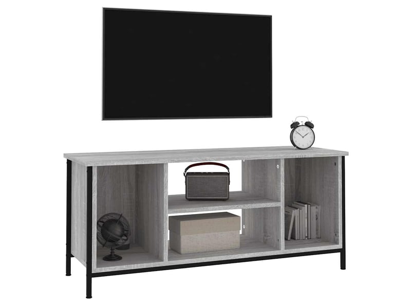 Meuble tv - banc tv - meuble de rangement sonoma gris 102x35x45 cm bois d'ingénierie  - Conforama D