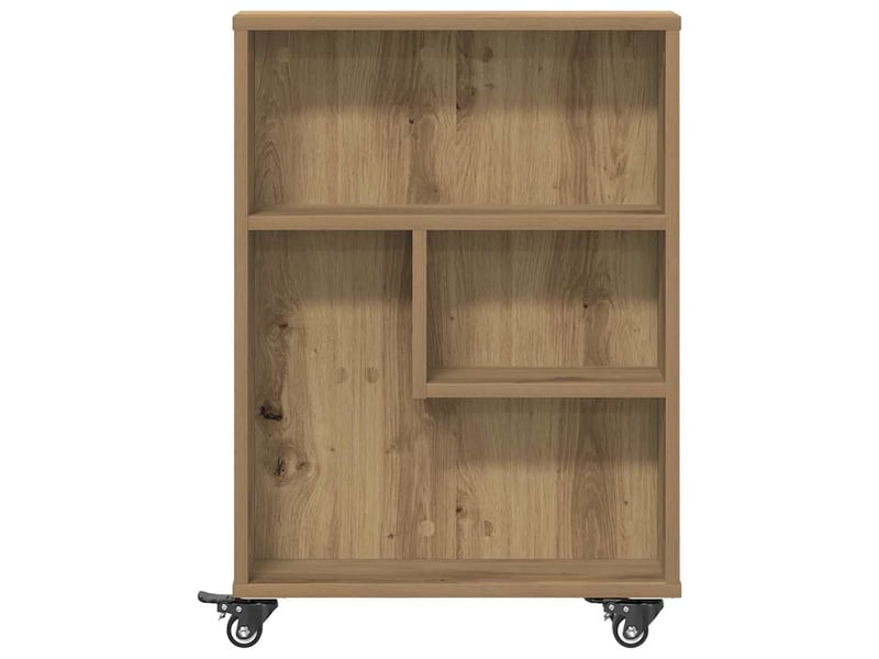  Chariot de rangement étroit chêne artisanal bois d'ingénierie  - Conforama D