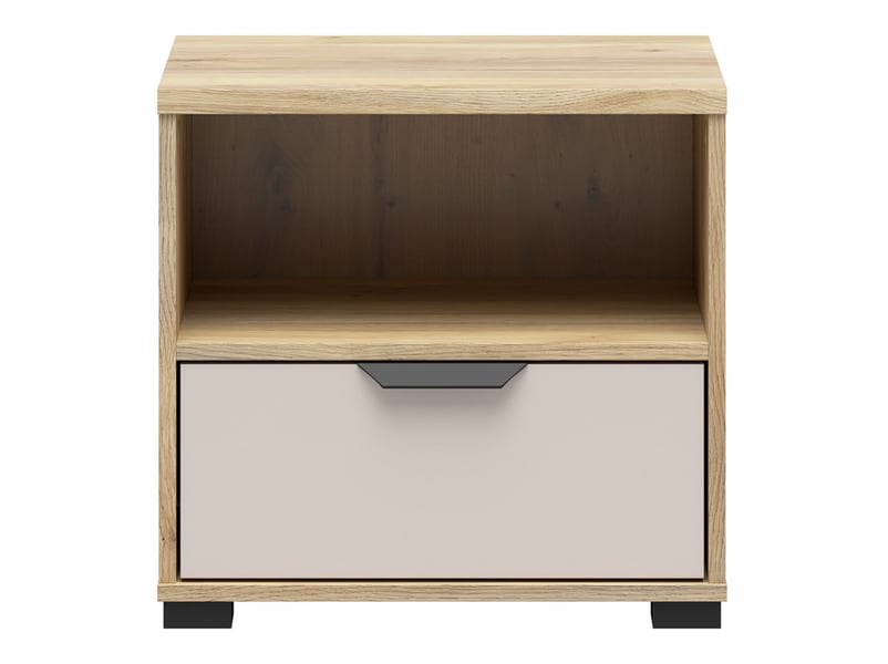  Table de chevet table de nuit 1 tiroir coloris chêne mauvellacachemire - longueur 50 x profondeur 40 x hauteur 47,5 cm  - Conforama A
