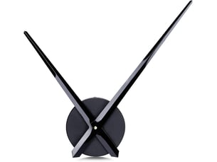 Grandes aiguilles d'horloge murale 3d – aiguilles silencieuses en acier inoxydable à monter soi-même – décoration de chambre – noir