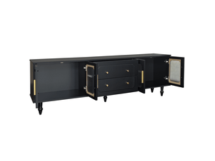 Meuble tv coloris noir 175 cm MEUBLIV  