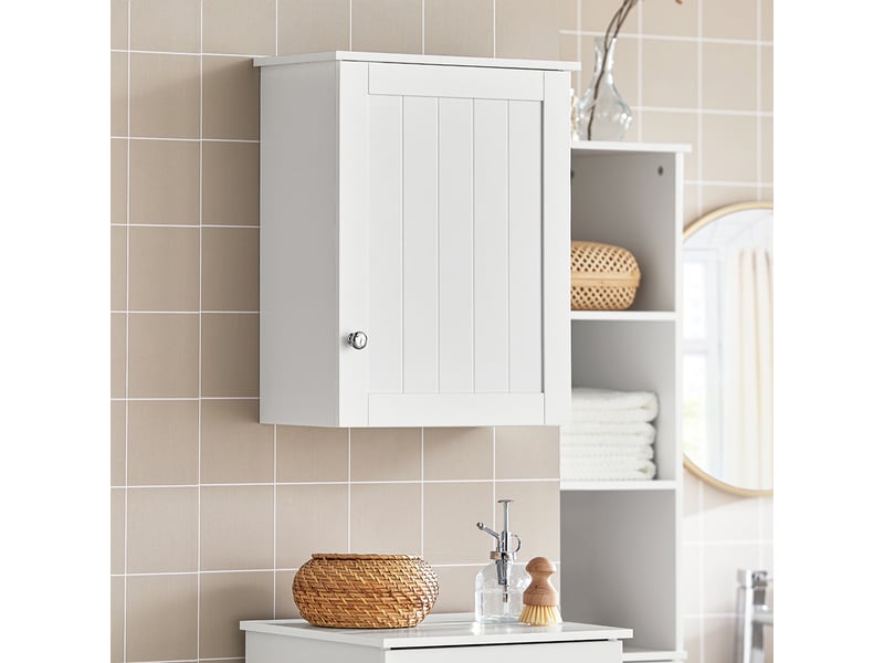 Armoire Murale PLATAN ROOM 100x35x35 Cm - Porte Relevable Blanche
