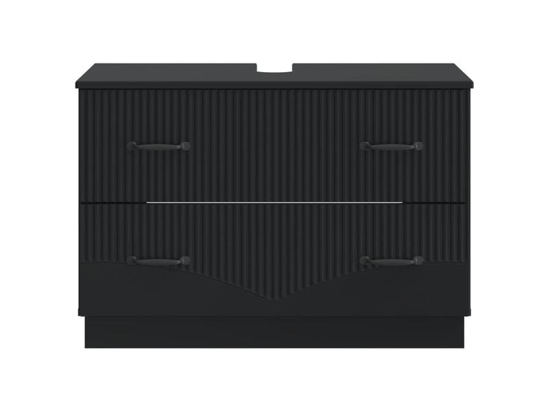 Meuble sous lavabo de salle de bain hoorn noir 82 x 41 x 56 cm cf64915 - Conforama D