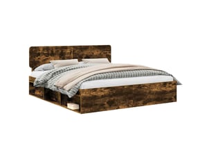 Lit 2 places 200x200 cm coloris marron