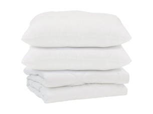 Couette avec oreiller 3 pièces - duvet blanc microfibre