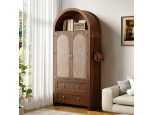 Armoire 2 tiroir(s) <strong></strong> <strong></strong> coloris bois foncé largeur 80 cm