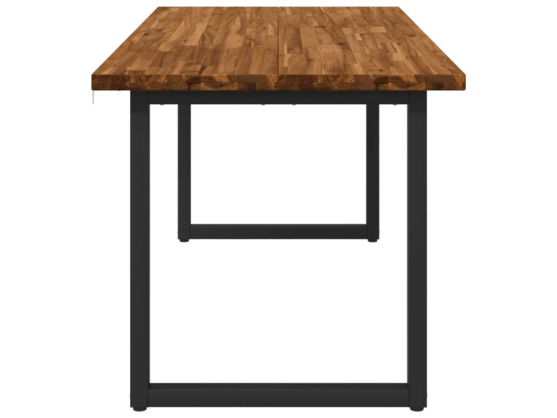 Table à manger, table de salle à manger carrée 160x70x75 cm bois d'acacia massif shl94808 - Conforama E
