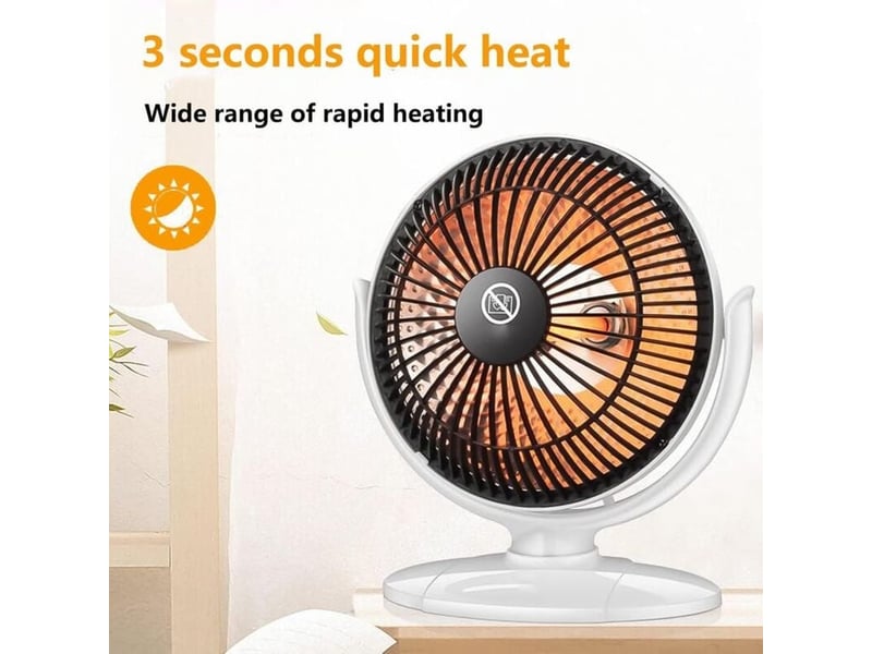 Chauffage d'appoint, mini chauffage électrique, petit et compact, chauffage électrique pour la maison ou le bureau, blanc, 500 w YSK0005896TBY - Conforama B