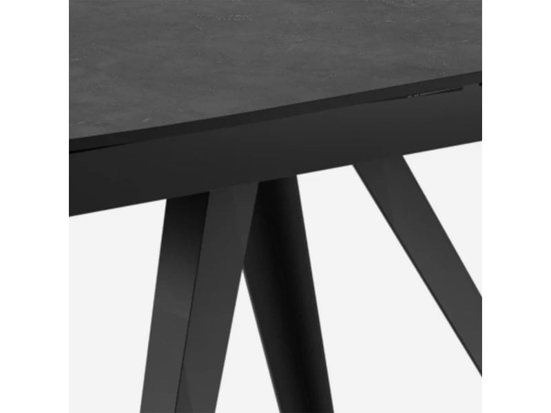  Table extensible en céramique et métal glide - gris  - Conforama C