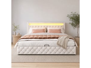 Lit coffre 180x200 cm    coloris blanc
