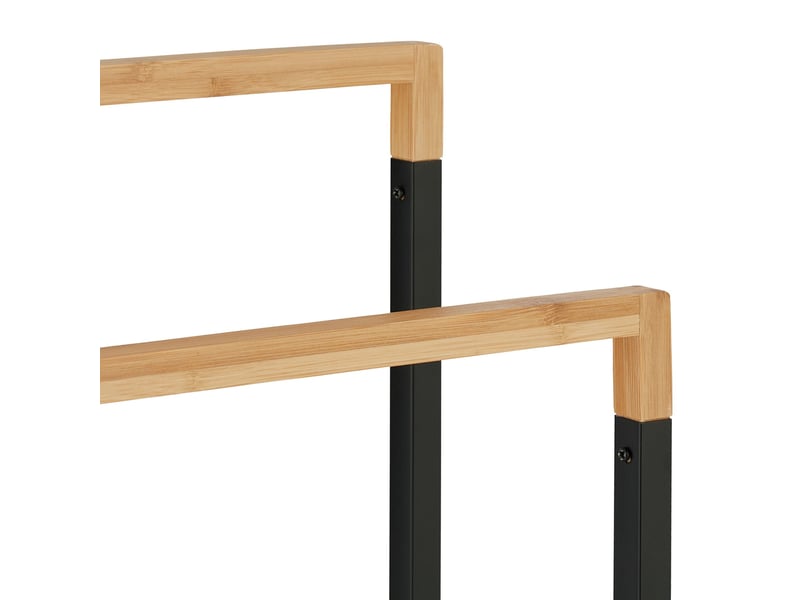  Porte-serviettes décoratif moderne avec 2 barres décalées 65 x 50 x 10 cm en fer naturel 13_0015455  - Conforama B