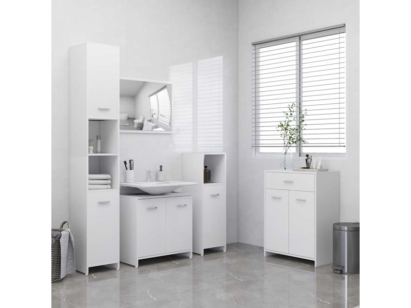  Ensemble de meubles de salle de bain 4 pcs blanc cf63851  - Conforama B