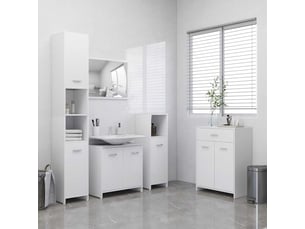 Ensemble de meubles de salle de bain 4 pcs blanc cf63851