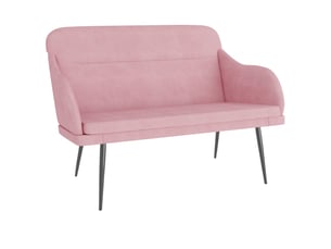 Banc chambre, banc de lit rose 110x76x80 cm velours