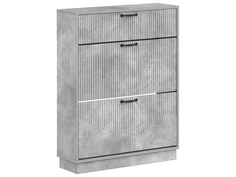  Meuble à chaussures, armoire à chaussures hoorn 78x24x100 cm bois d'ingénierie shl2920  - Conforama A