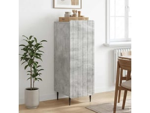 Buffet cuisine, meuble de rangement, bahut gris béton 34,5 x 33 x 92 cm bois d'ingénierie