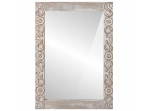 Miroir rectangulaire à fixer coloris blanc <strong></strong> <strong></strong> - 70 cm x 50 cm