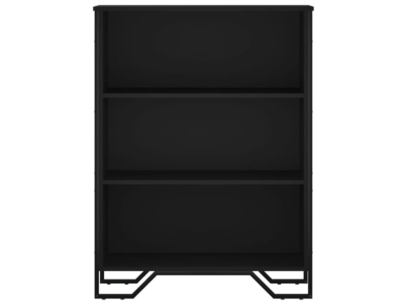  Bibliothèque, meuble de rangement salon noir 80x31x106 cm bois d'ingénierie  - Conforama D